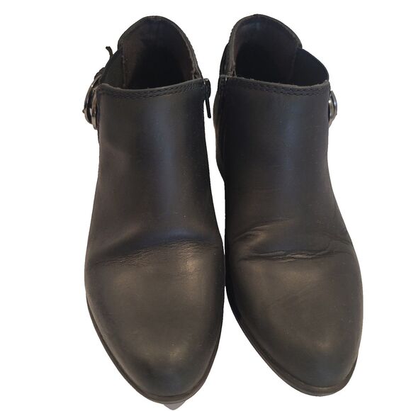 CLARKS Women’s Adreena Field Nubuck Leather Zip Bootie Boots Black Size 7M - Picture 3 of 6